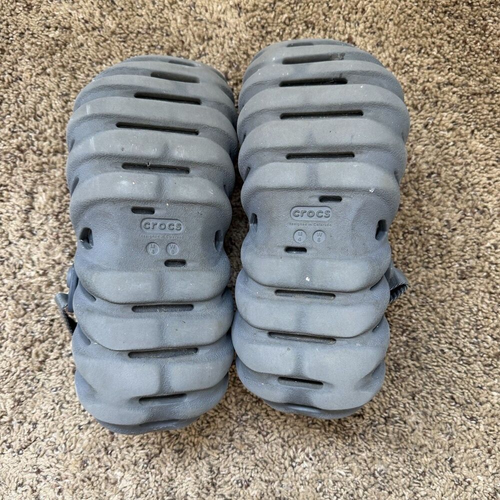 Crocs Echo Clog Womens 6 (Mens 4) Blue Comfort Casual Slip On Shoes Lug Sole - Picture 8 of 10